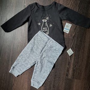 NWT Infant First Impressions Milk Bottle Top and Leggings Set Gender Neutral